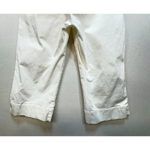 J. Crew Womens Chino Capri Pants Size 8 White Favorite Fit Stretch Casual Pocket - Picture 13 of 13
